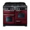 Falcon Classic Deluxe 110cm Dual Fuel Range Cooker Cranberry And Chrome CDL110DFCY CH