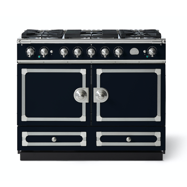 FE1DNEEEF1 CornuFe 110 Range Cooker Dark Navy Blue Brushed Nickel and Stainless Steel 8100111