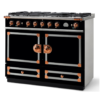 FE1MREEEF1 CornuFe 110 Range Cooker Shiny Black Polished Copper and Stainless Steel 8100122