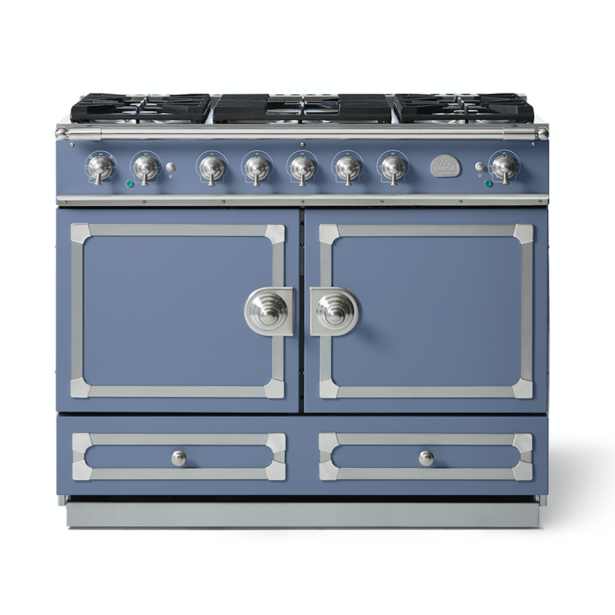 FE1PNEEEF1 CornuFe 110 Range Cooker Paris Blue Brushed Nickel and Stainless Steel 8100106