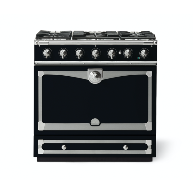FEADNEEER1 Albertine 90 Range Cooker Dark Navy Blue Brushed Nickel and Stainless Steel 8400111