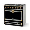 FEAMFEEER1 Albertine 90 Range Cooker Shiny Black Polished Brass and Stainless Steel 8400119