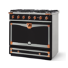 FEANREEER1 Albertine 90 Range Cooker Shiny Black Polished Copper and Stainless Steel 8400113