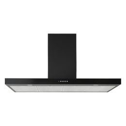 BLACK 110CM INFUSION CANOPY RANGEHOOD