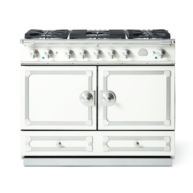 FE1WNEEEF1 CornuFe 110 Range Cooker Pure White Brushed Nickel and Stainless Steel 8100113