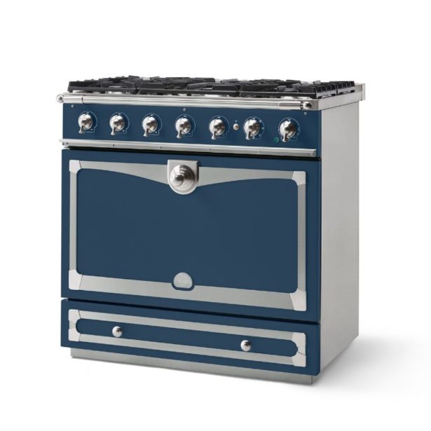 ALB90DFWS/C_Albertine_90_Range_Cooker_Winter Sky_Polished Chrome and Stainless Steel